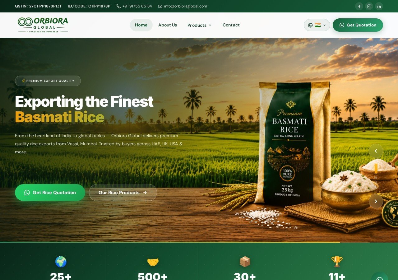 Orbiora Global website screenshot